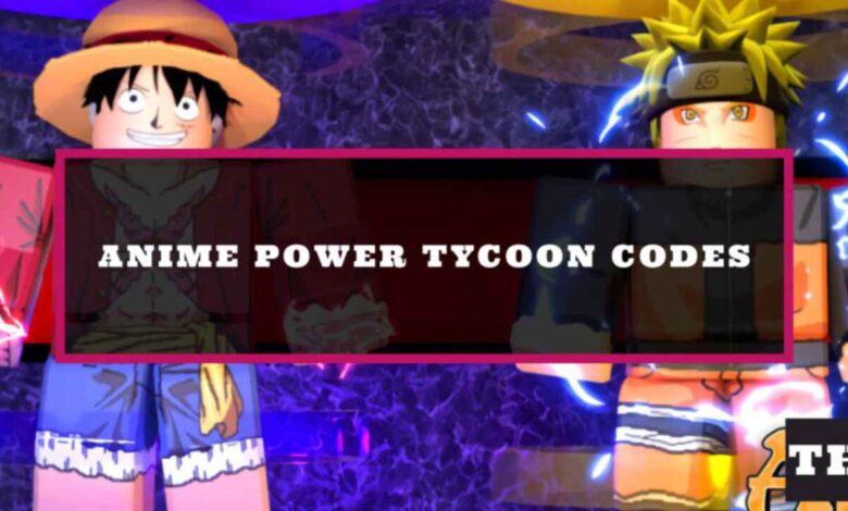 Anime Power Tycoon Codes
